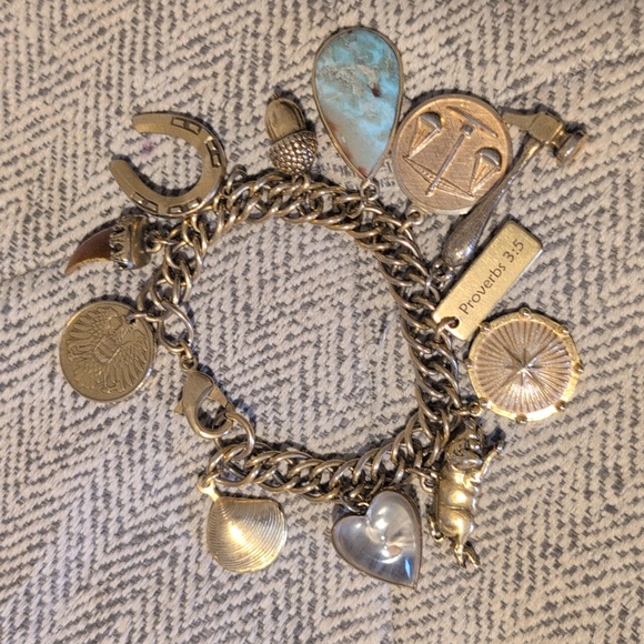 Jewelry - Gold Bracelet with Vintage Charms